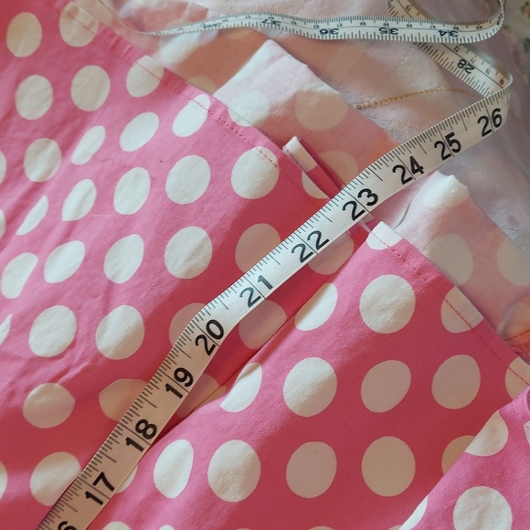 Pink swing skirt with white polka dots- Size Small - Picture 8 of 10